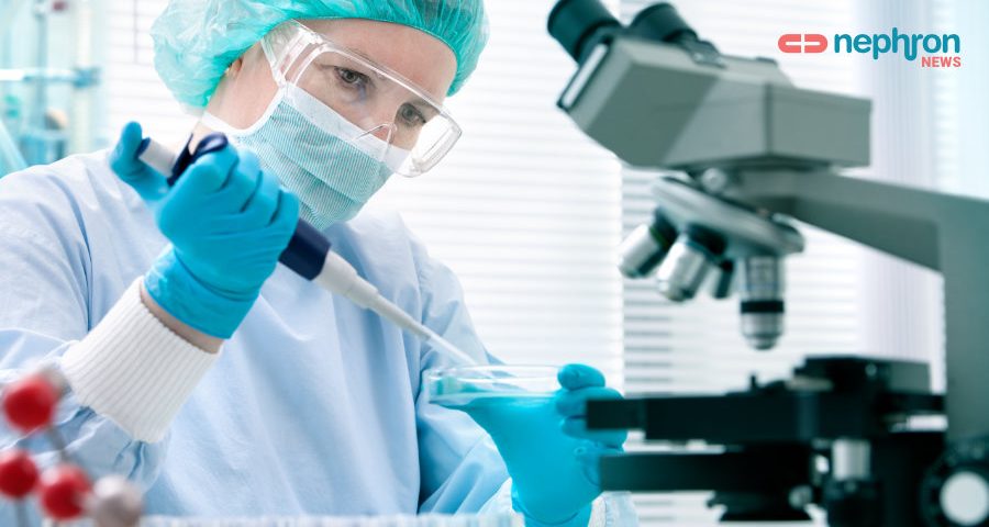 ερευνητής με μικροσκοπιο