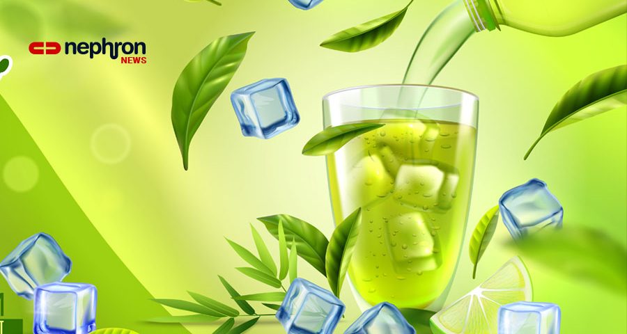 παγωμένο πράσινο τσάι